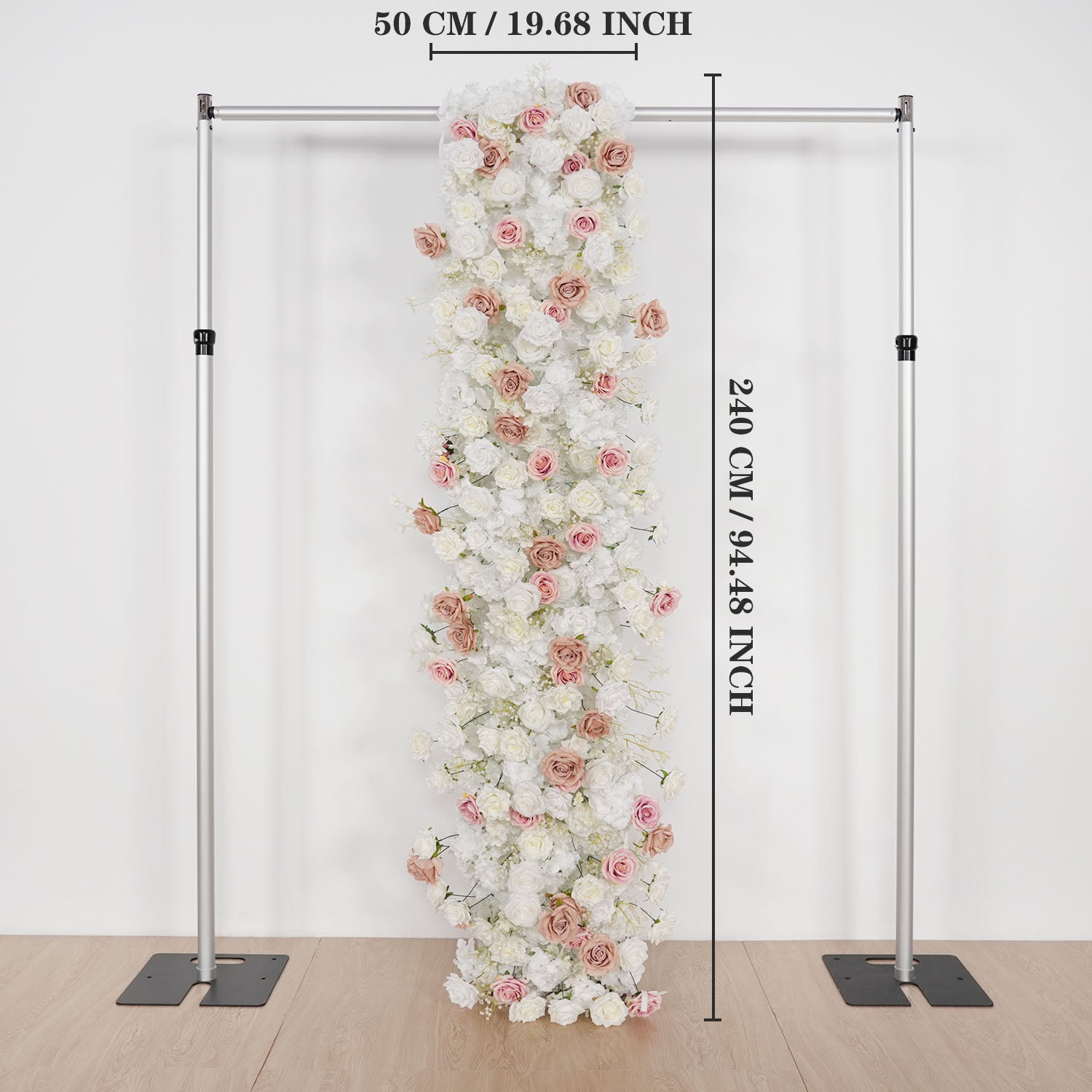 Uflower Pink Khaki Rose Wedding Background Flower Arrangement Arch Decoration